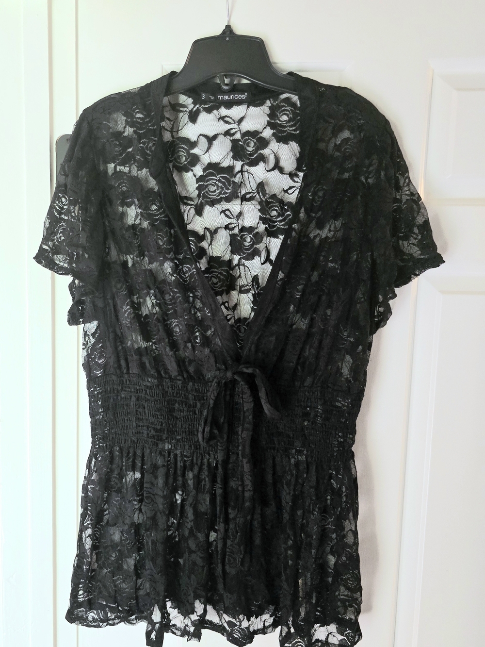 Maurices + Black Lace Sheer Layering Blouse